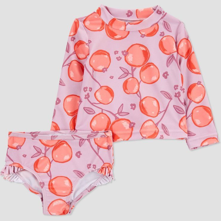 Carter's Just One You® Baby Girls' Fruit 2pc Rash Guard Set - Purple | Target