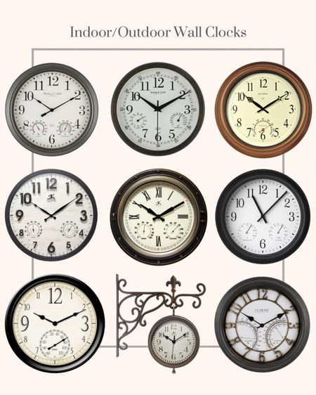 Indoor outdoor walk clocks. Patio refresh. Patio clock. Outdoor living. Outdoor quartz clock with temperature. Wireless clock thermometer. Round analog wall clock. Metal outdoor wall clock. Bronze outdoor wall clock  

#LTKhome