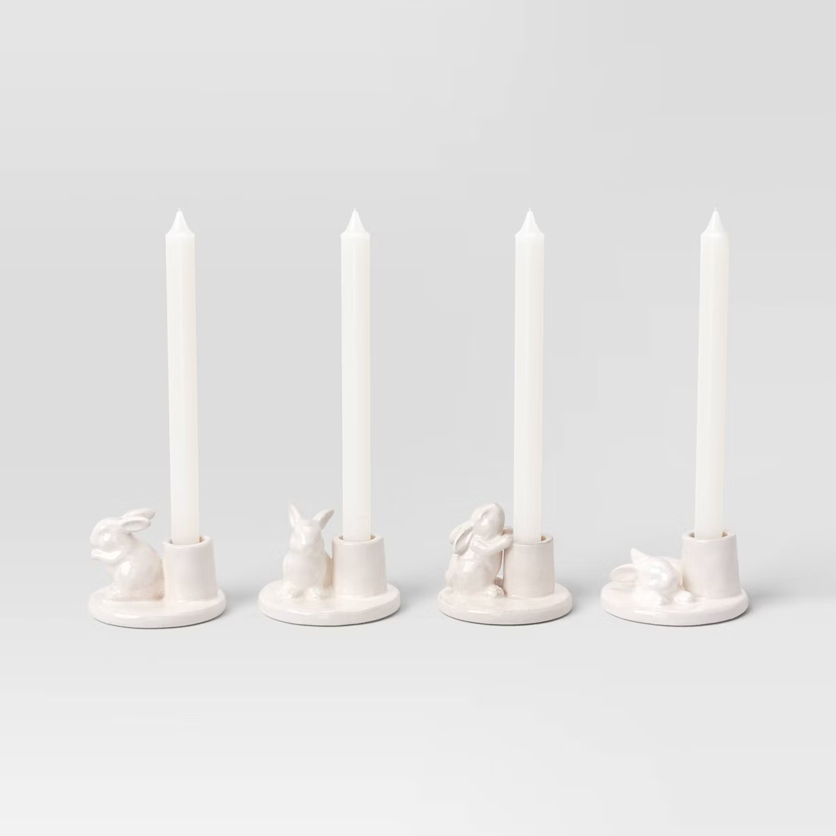 4pk Easter Bunny Taper Holders - Threshold™ | Target