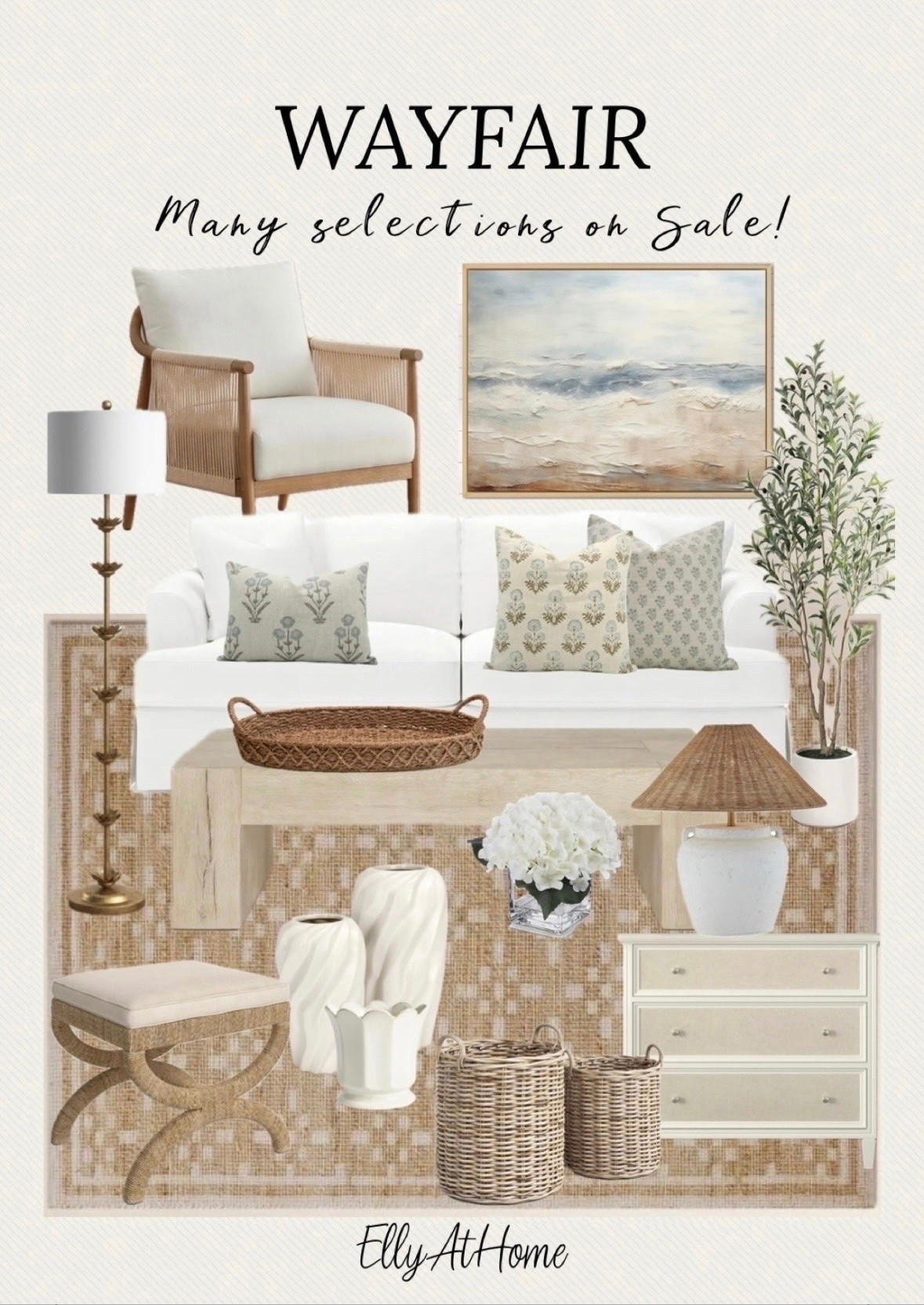 Shop living room summer styling! Shop furniture, rug, lighting, decor, throw pillows + more! Free shipping. @Wayfair

#LTKHome #LTKSaleAlert