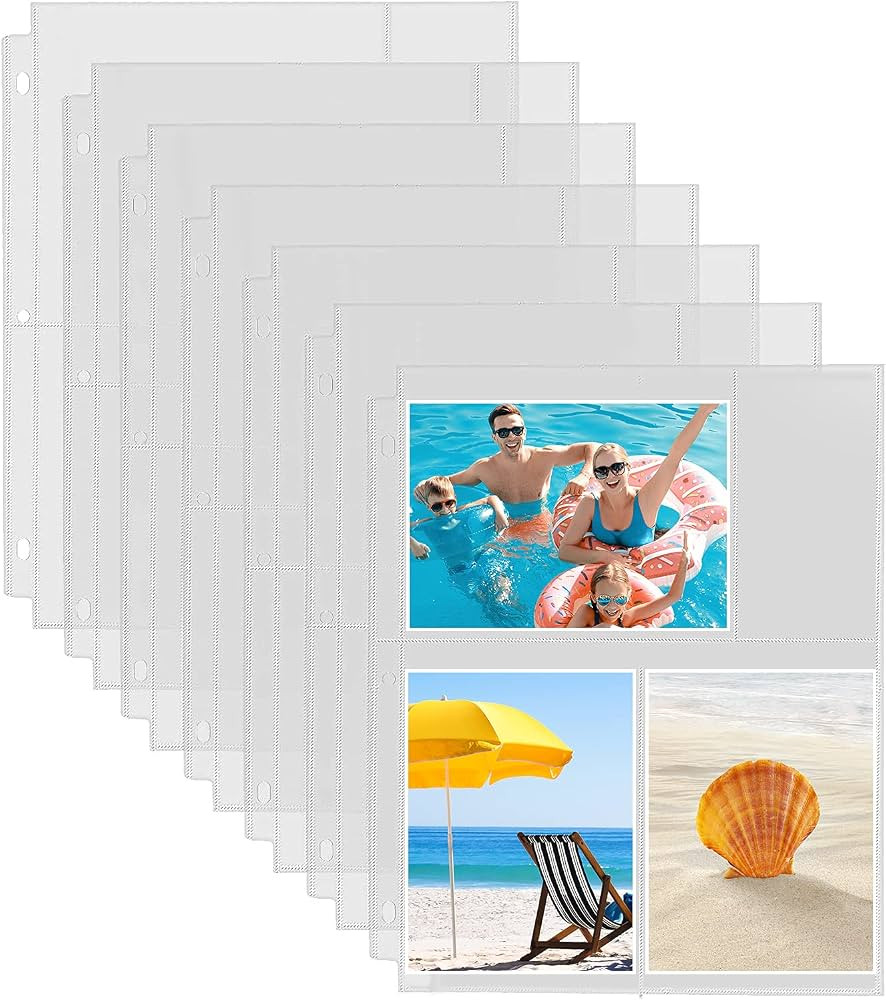 Fabmaker 30 Pack Photo Sleeves for 3 Ring Binder - (4x6, for 180 Photos), Archival Page Protector... | Amazon (US)