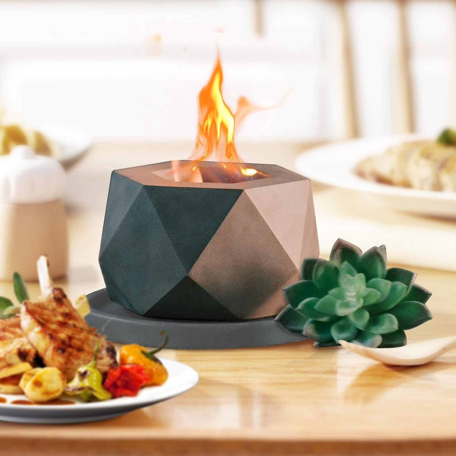 5.1in Table Top Fire Pit Bowl Pot, Portable Concrete Rubbing Alcohol Small Tabletop Fire Pit, Ethanol Fireplace - N/A | Bed Bath & Beyond