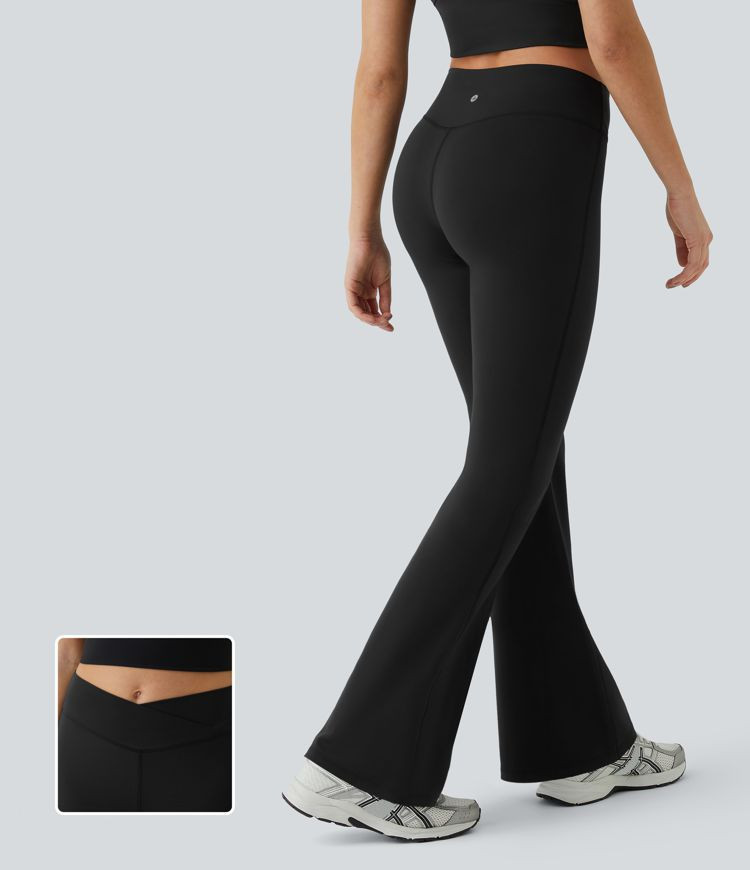 Women’s High Waisted Crossover Flare Yoga Leggings - Halara | HALARA