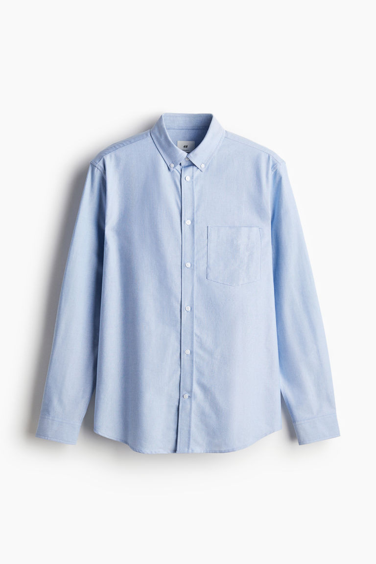 H & M - Regular Fit Oxford Shirt - Blue | H&M (US + CA)