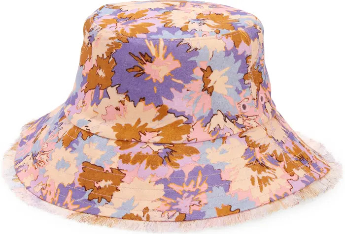 Zimmermann Frayed Linen Bucket Hat | Nordstrom | Nordstrom