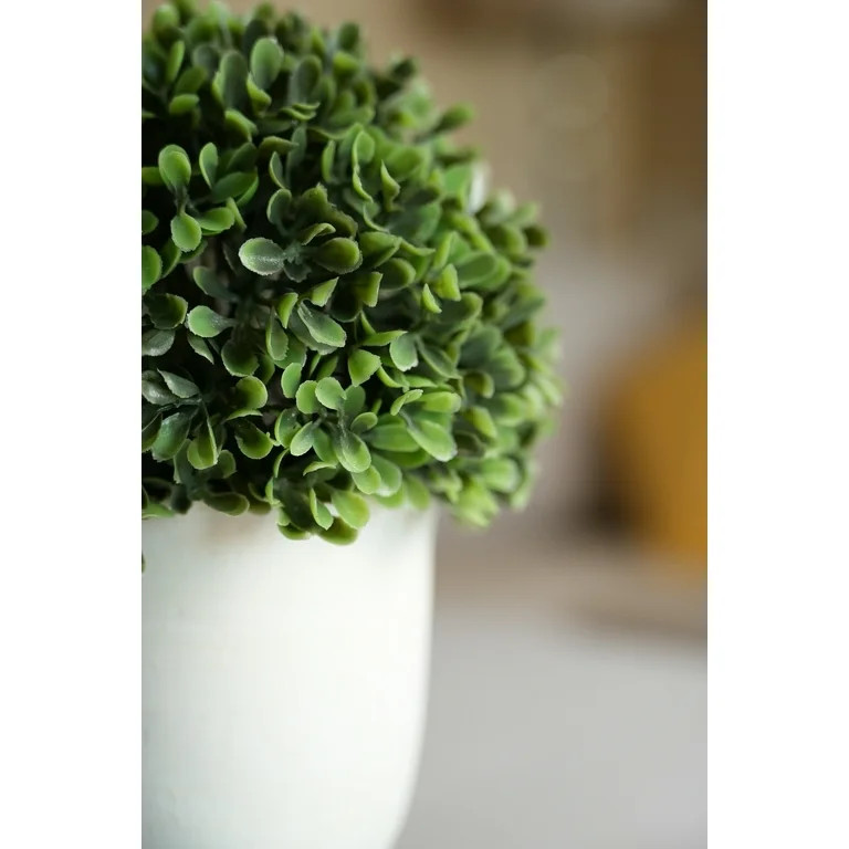 Better Homes & Gardens 9” Artificial Boxwood Tree in White Ceramic Pot for Tabletops- 1 lbs | Walmart (US)
