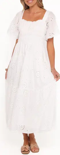 Tierney Eyelet Embroidered Midi Dress | Nordstrom