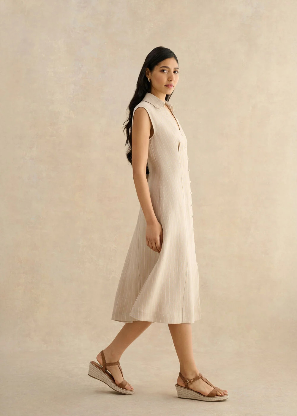 Petite Charlize Linen Dress | Hobbs UK | | Hobbs