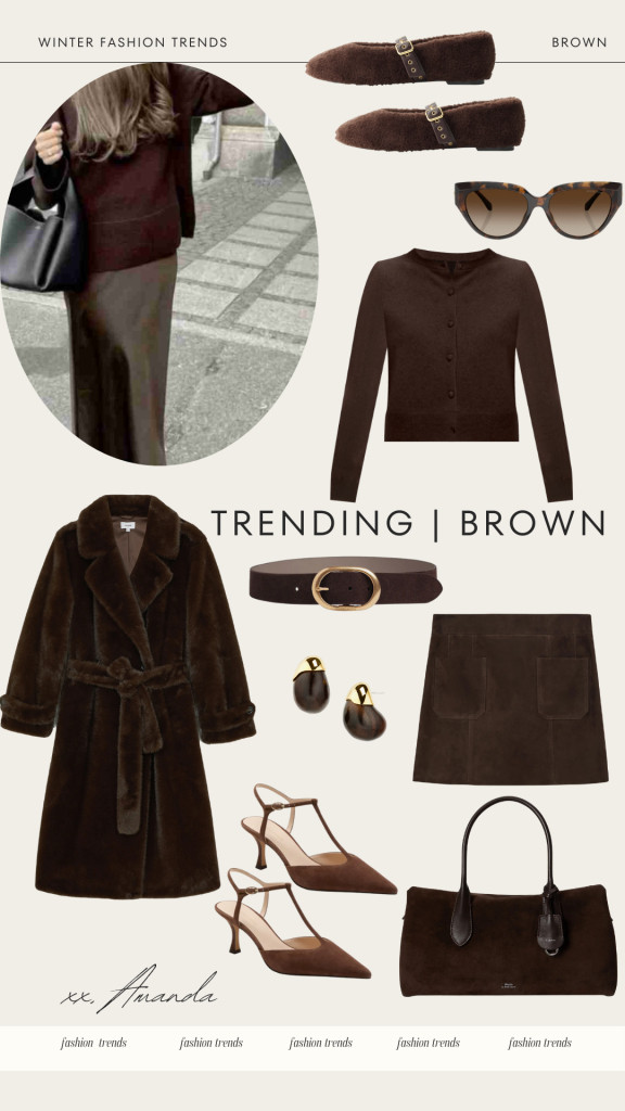 Brown is a major trend for winter 2025, with all shades looking chic and timeless. From rich chocolate to soft tan, this versatile color adds warmth and sophistication to any outfit. Pairing different shades of brown together creates a chic tonal look that feels effortlessly stylish. Brown is perfect for a cozy sweater, tailored pants, or even a scarf or coat. It’s a classic choice that never goes out of style!

 

 #LTKgrwm #LTKootd #LTKSeasonal