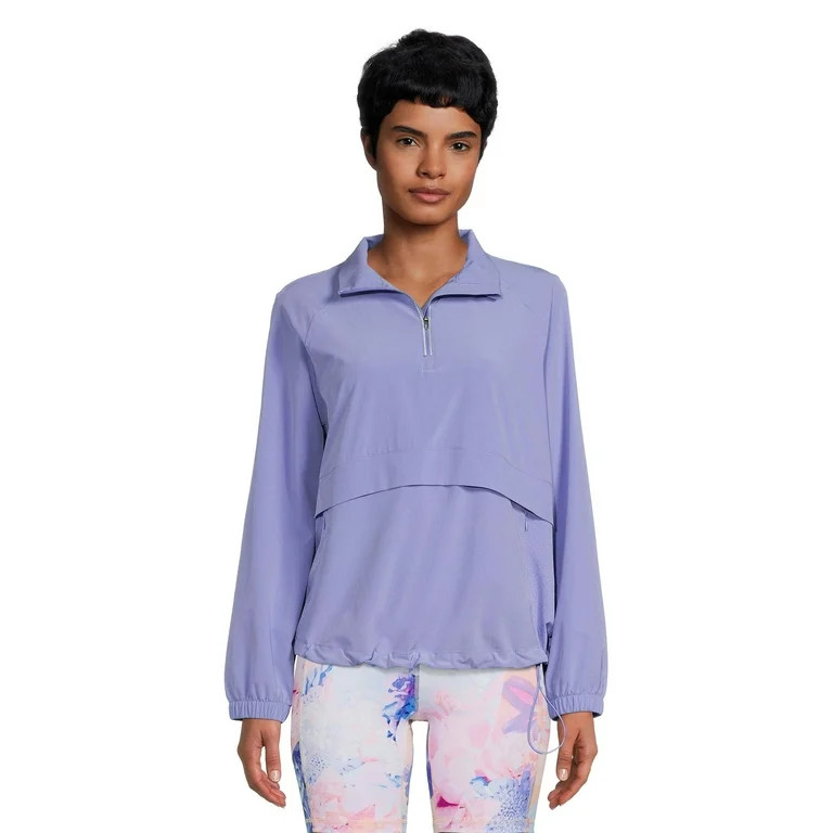 Avia Women's Pullover Mock Neck Quarter Zip Windbreaker Jacket | Walmart (US)