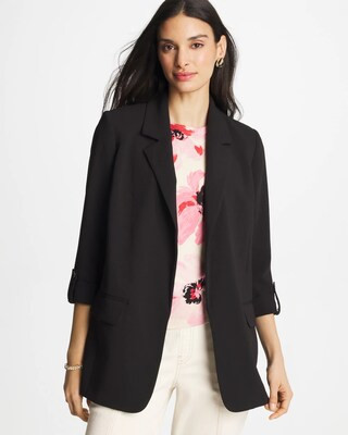 Women's Boyfriend Crepe Blazer in Black | Chico's | Chico's