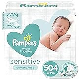 Pampers Sensitive - Toallitas para el área del pañal del bebé a base de agua, hipoalergénicas... | Amazon (US)