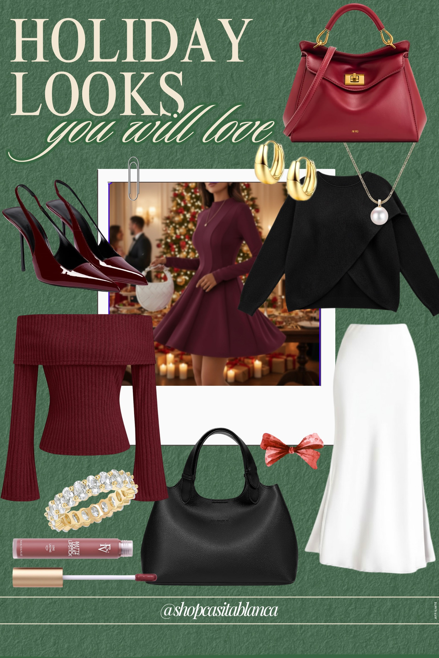 ✨ Holiday looks you’ll reach for again and again.
This board is all about classic silhouettes with a festive twist — rich reds, soft knits, and elevated accessories that feel timeless but still special. Easy pieces that work for parties, dinners, and everything in between.🤍

#AmazonFashion #AmazonStyle #AmazonOutfits #LTKStyle #LTKFashion #HolidayStyle #WinterOutfits #FallFashion #AmazonFinds #LTKHoliday 

 #LTKHoliday #LTKSeasonal #LTKFindsUnder50
