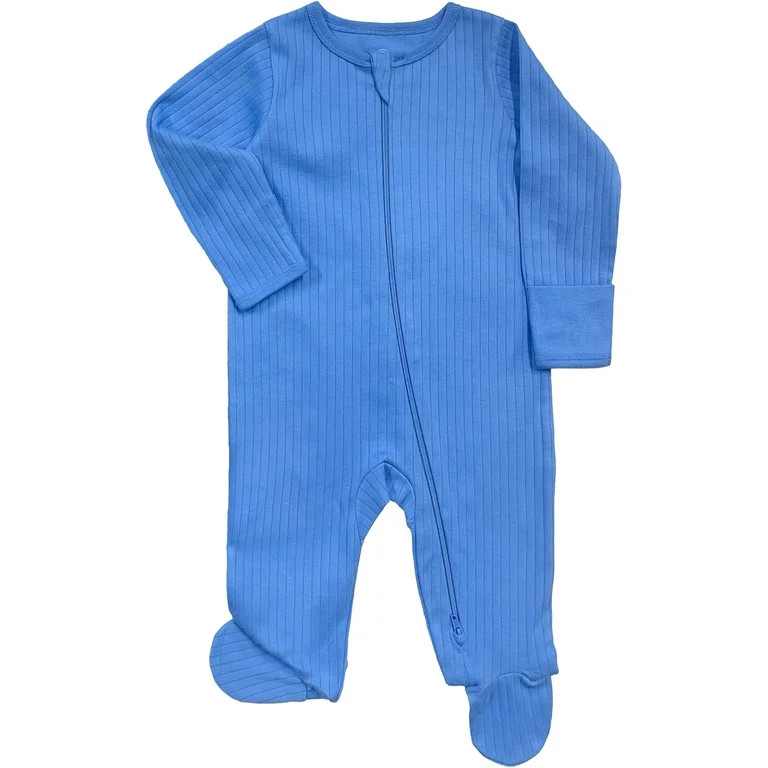 Wonder Nation Baby Gender Neutral Zip Front Footed Sleep N Play Pajamas, Sizes Preemie-6/9 Months | Walmart (US)
