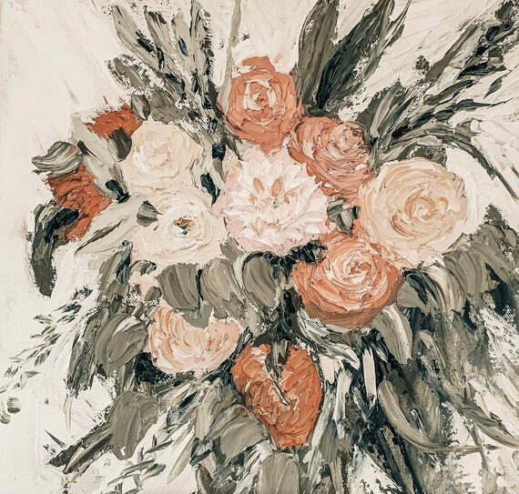 Custom Painted Wedding Bridal Bouquet Oil Painting | Etsy | Etsy (US)