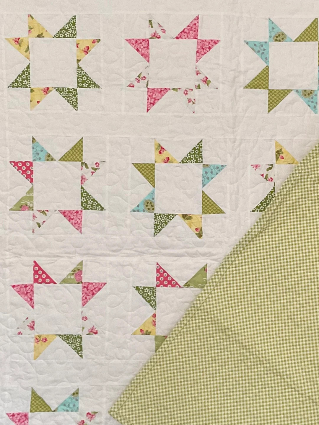 Spring Star Patchwork Quilt - Etsy | Etsy (US)