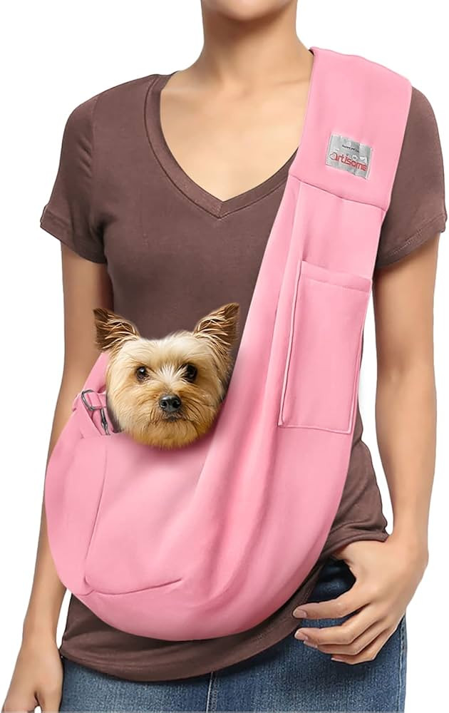 artisome Dog Carrier Sling Bag Front Pack Easy Shoulder Strap Purse Comfy Pouch Carrying Slings f... | Amazon (US)