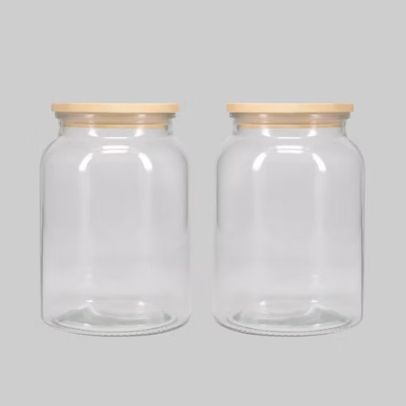 2ct Large Jar with Wood Lid - Bullseye's Playground™ | Target