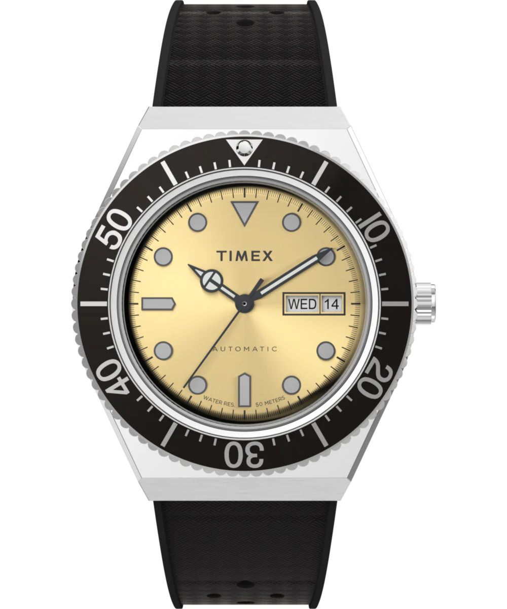 M79 Automatic 40mm Synthetic Rubber Strap Watch | Timex