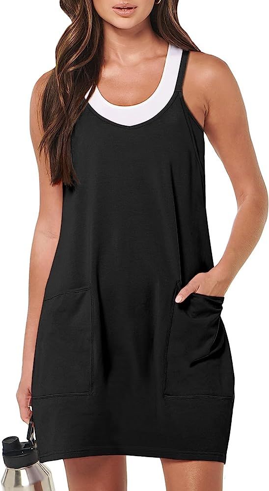 ANRABESS Women 2024 Summer Sleeveless Mini Dress Casual Short Sundress Workout Tennis Athletic On... | Amazon (US)