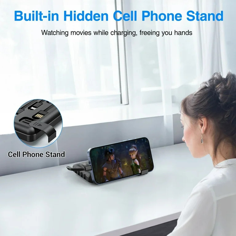 JIUMESS 20000mAh Power Bank Portable Charger with Cables Compatible for iPhone, Android Cell Phon... | Walmart (US)