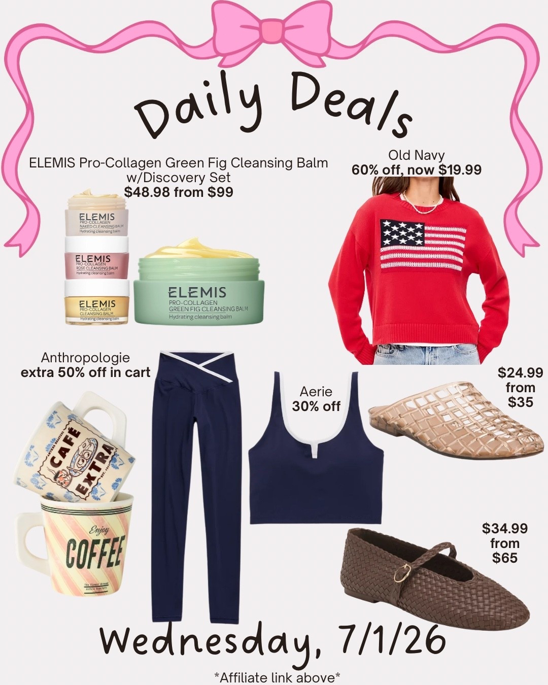 Daily deals

#LTKSaleAlert #LTKMidsize #LTKSeasonal
