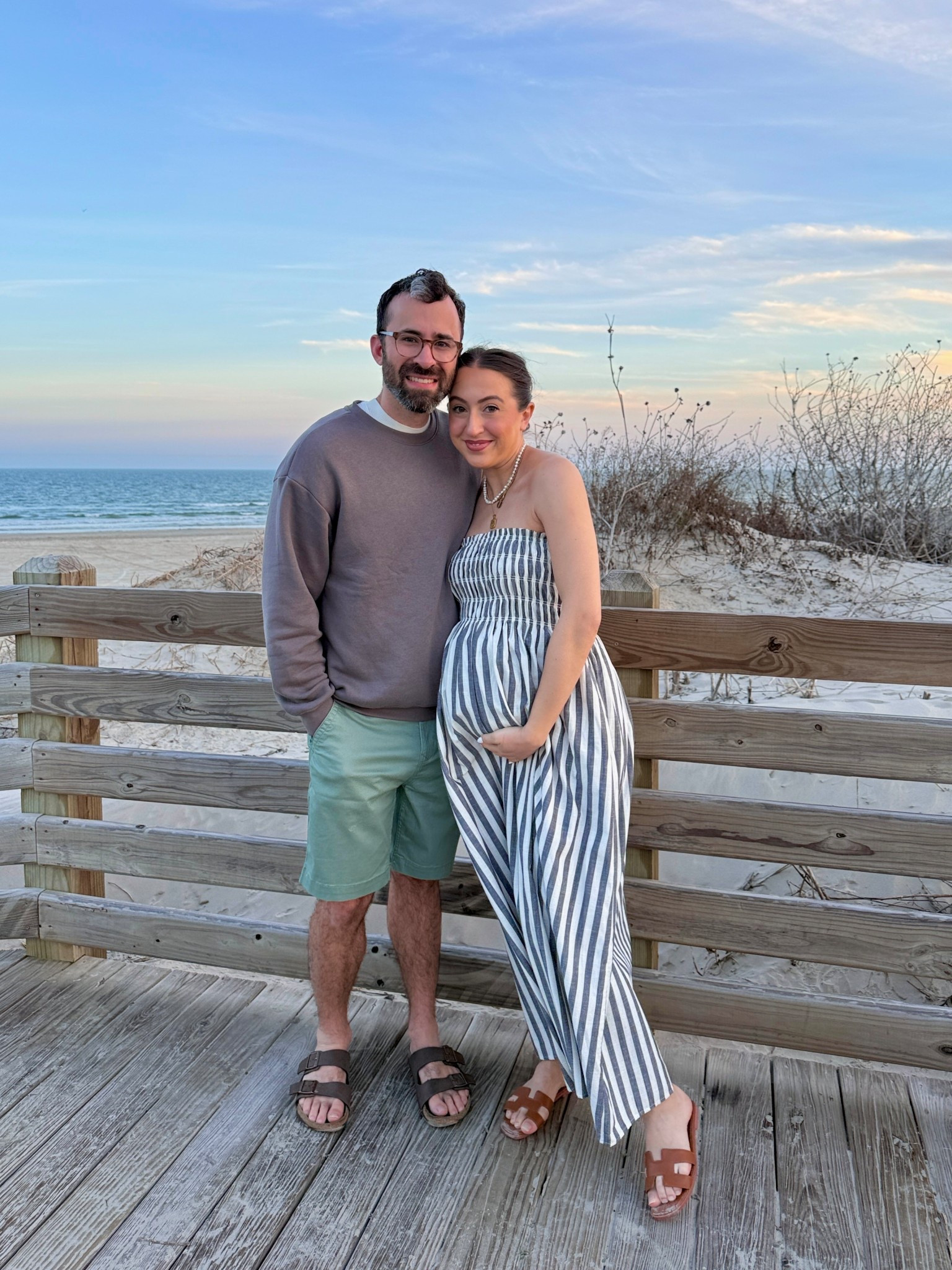 Linking another baby moon  outfit from last night’s dinner 🩵🩵

#LTKBump #LTKFamily #LTKBaby