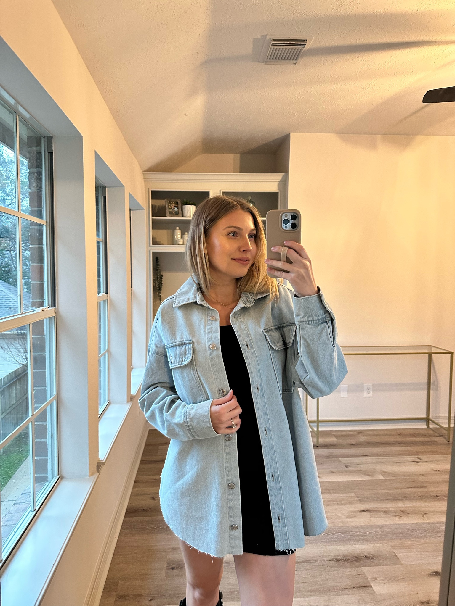 Casual bump friendly outfit
Bodycon dress in M
Shacket in M


#LTKstyletip #LTKunder50 #LTKbump