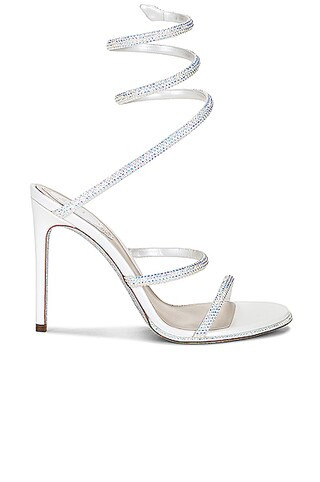 RENE CAOVILLA Cleo 105mm Lace Up Sandal in White | FWRD 