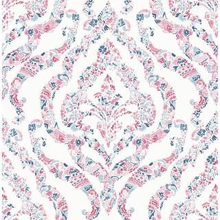 A-Street Prints Featherton Coral Floral Damask Strippable Wallpaper (Covers 56.4 sq. ft.), Pink | The Home Depot