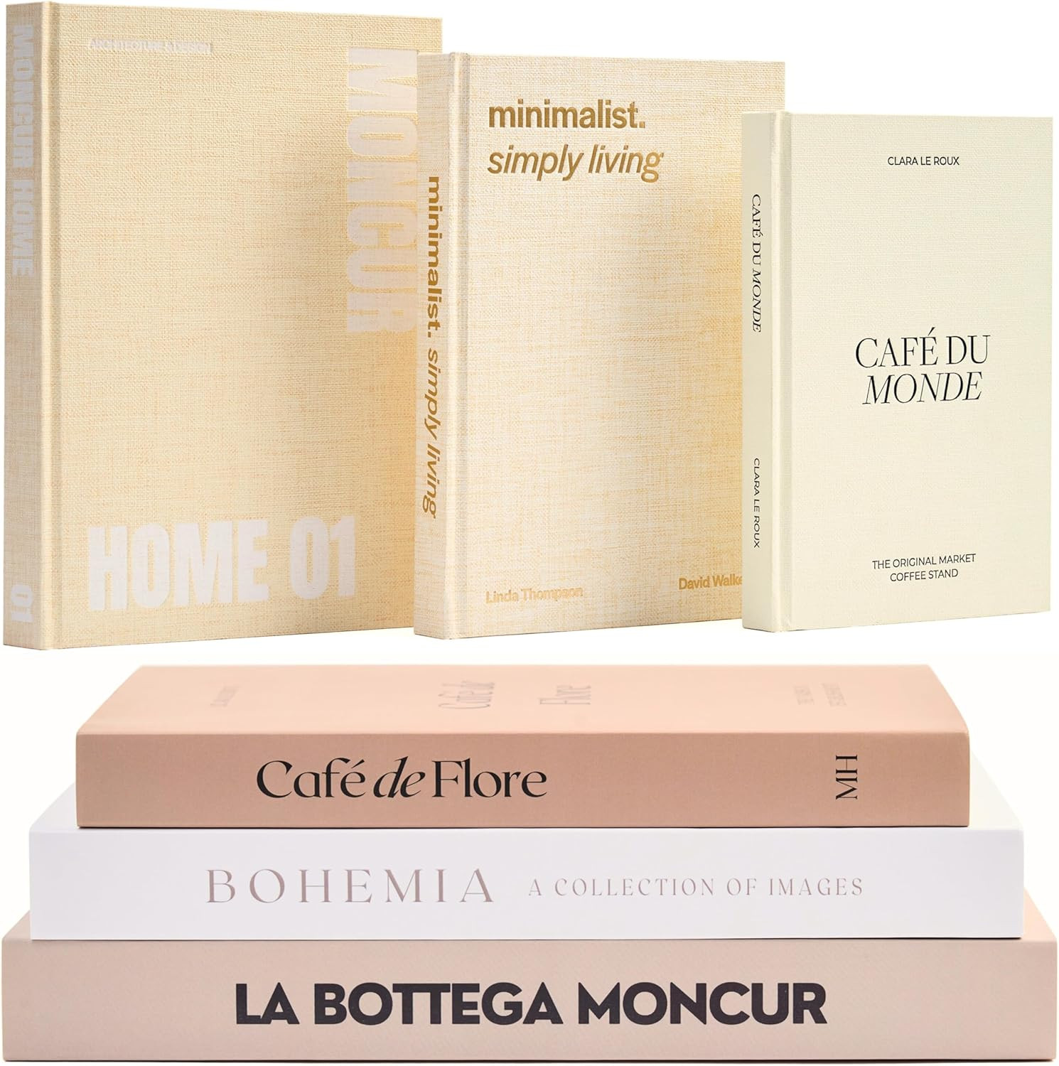 Faux Books for Decoration Coffee Table Books set of 3 Decorative Books Neutral Room Decor Aesthet... | Amazon (US)