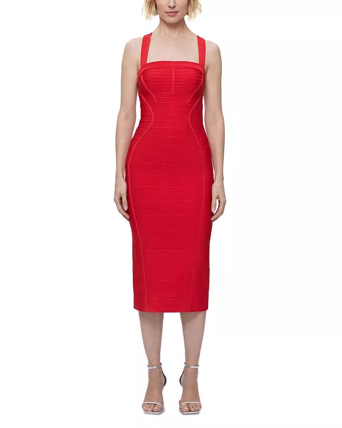 The Harper Sleeveless Cross Back Bandage Midi Dress | Bloomingdale's (US)