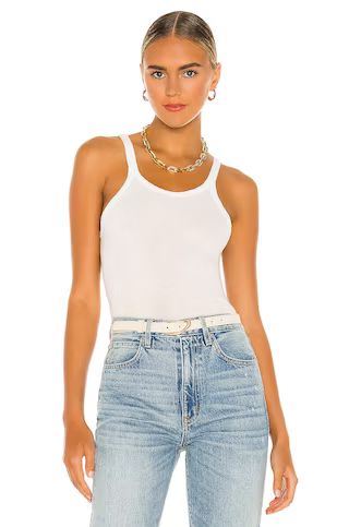 RE/DONE x Hanes Ribbed Tank in Optic White from Revolve.com | Revolve Clothing (Global)