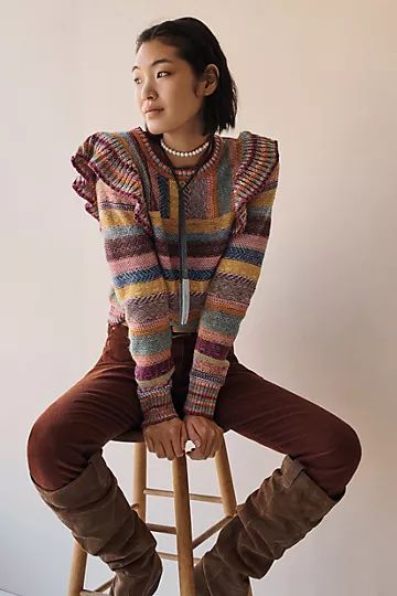 Pilcro Ruffled Sweater | Anthropologie (US)