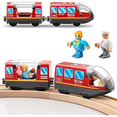 BRIO World 33505 - Travel Train - 5 Piece Wooden Toy Train Set for Kids Age 3 and Up | Amazon (US)