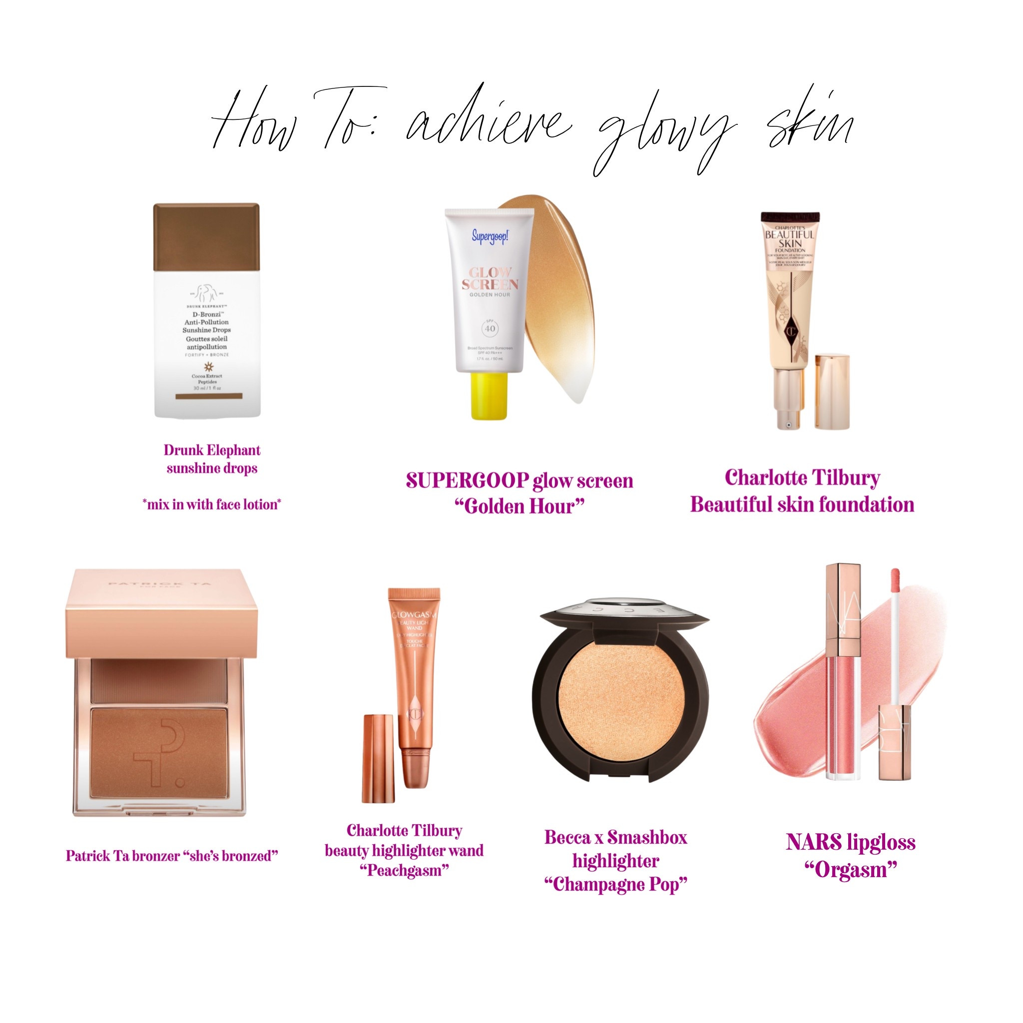 #makeup #makeupfavorites #skincare #glowyskin #glowymakeup #sephora #ulta #nars #bronzer #summermakeup

#LTKStyleTip #LTKBeauty #LTKFamily