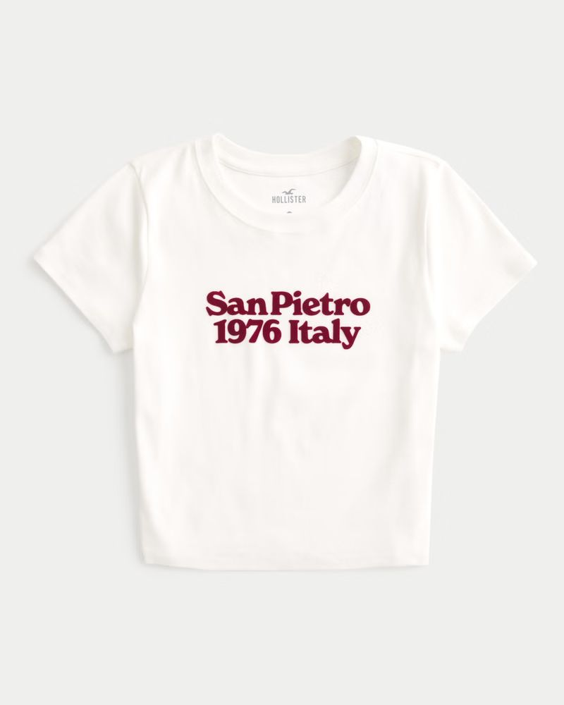Women's San Pietro Graphic Baby Tee | Women's Tops | HollisterCo.com | Hollister (US)