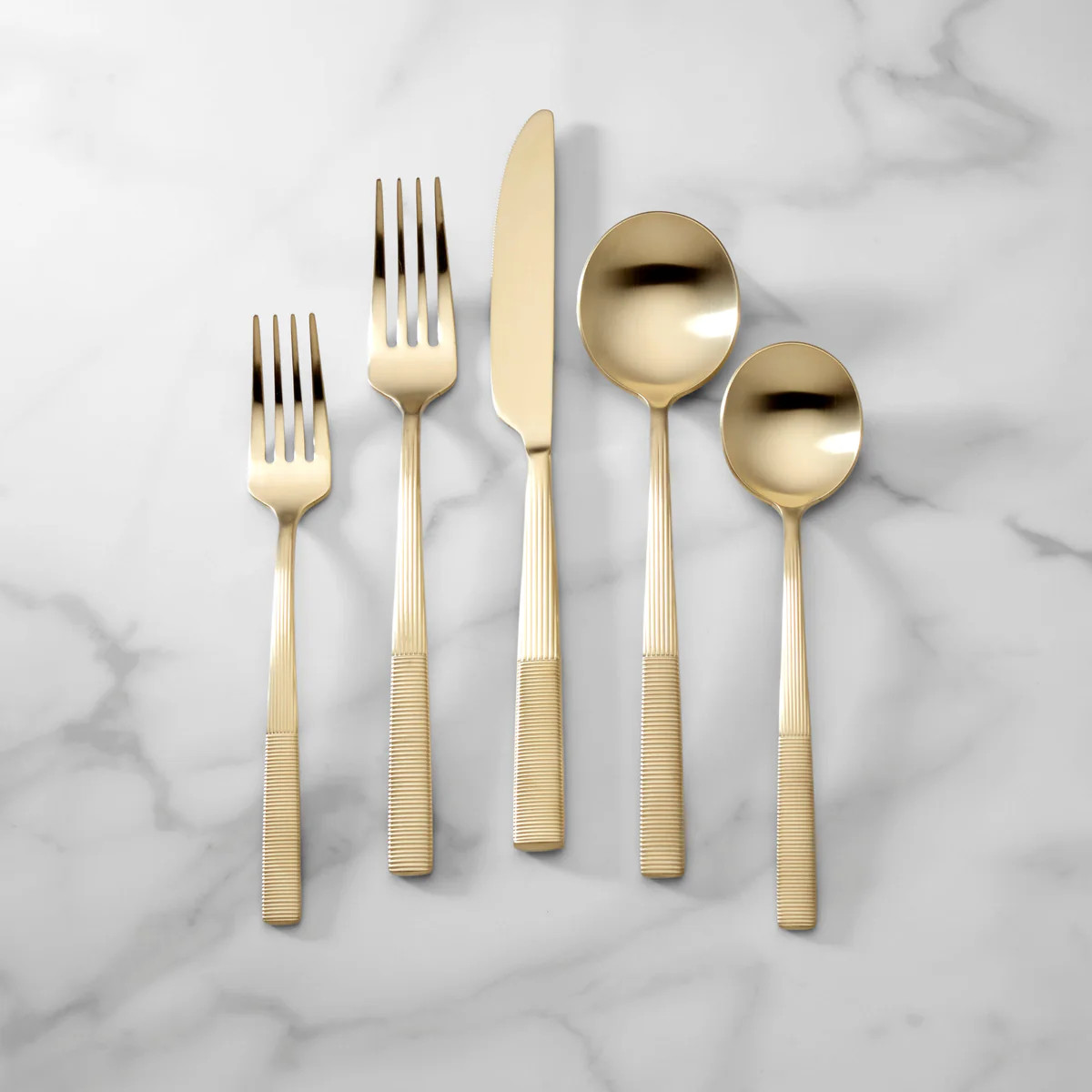 Modulus Champagne Satin 20 Piece Flatware Set | Lenox