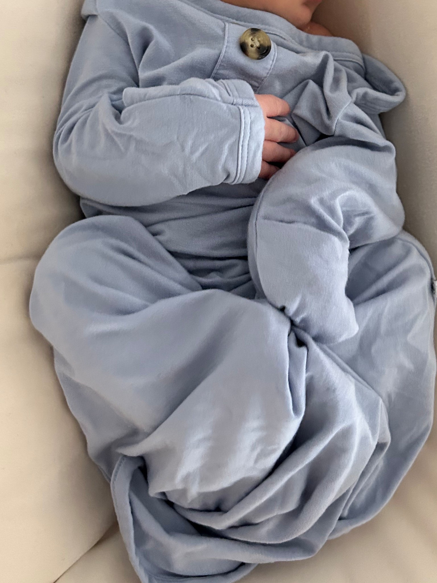 The softest baby gown from Caden Lane! My baby loves it 🫶🏼&  comes with a matching hat as well.

#LTKFindsUnder50 #LTKBaby #LTKBump