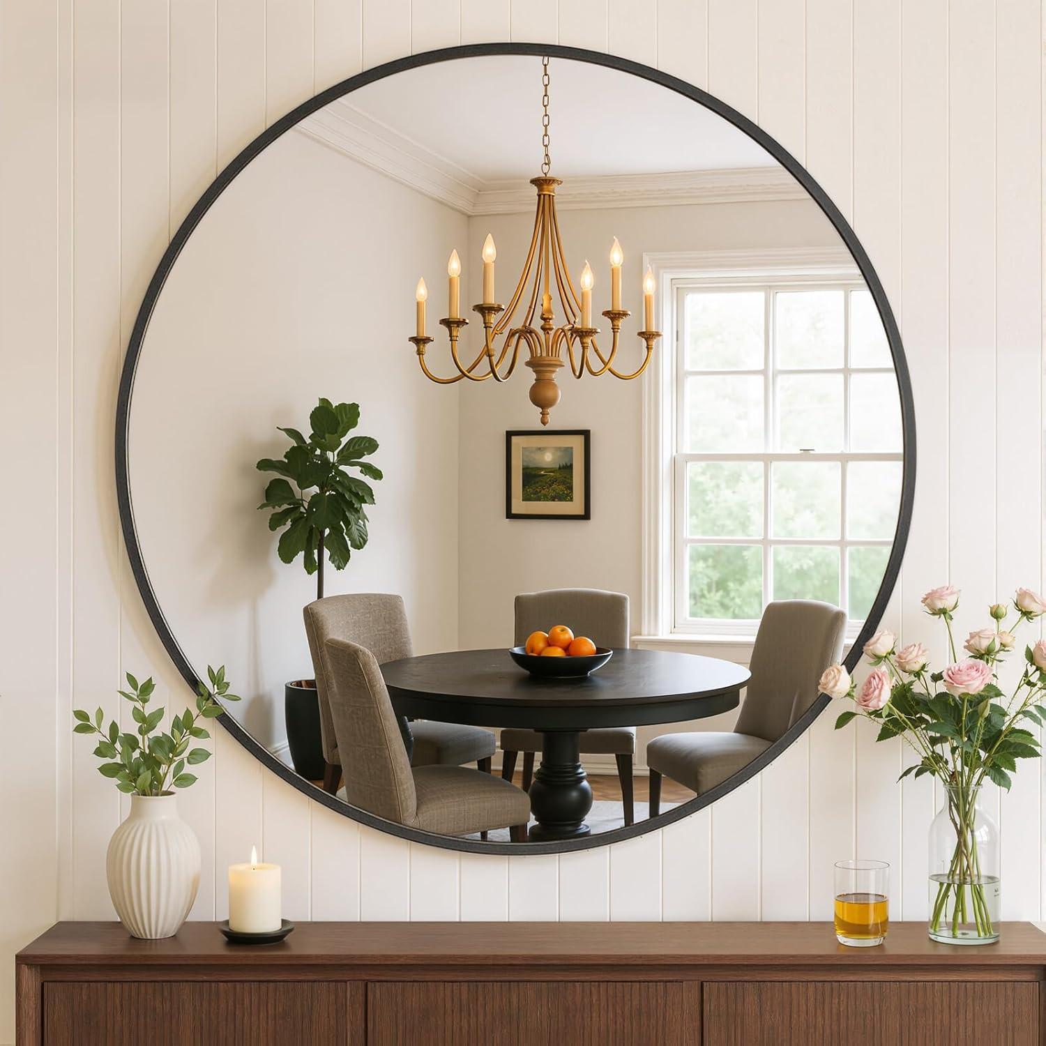 Bathroom Mirror for Wall, 24 Inch Round Mirrors | Amazon (US)