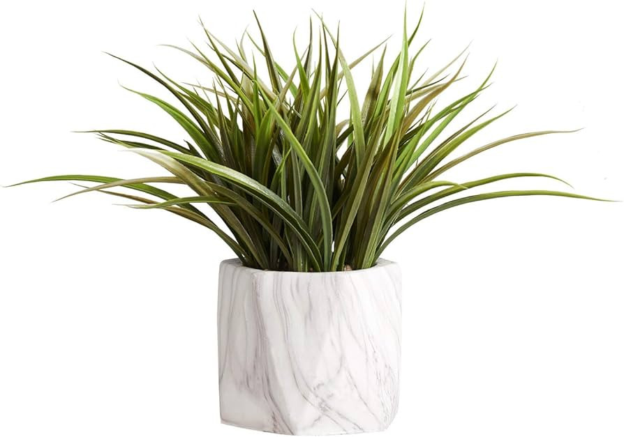 FAVRD Artificial Plants Artificial Grass in Ceramic Pot Environmentally Conscious Partly Recycled... | Amazon (US)