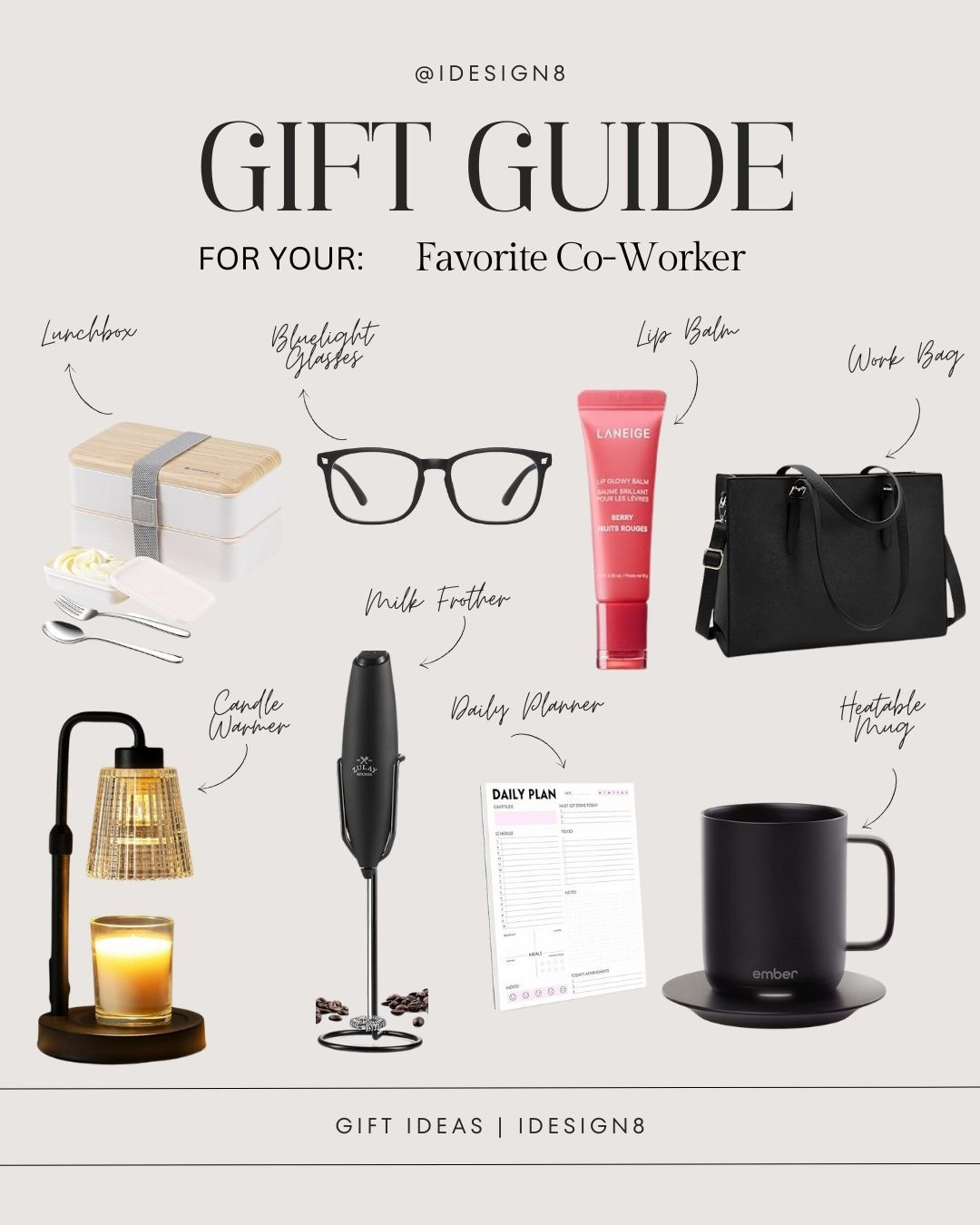 Gift Ideas for your Favorite Co-Worker
---
#GiftIdeas #GiftIdeasforCoworker #GiftGuides #GiftsforHer #GiftGuides2024 

 #LTKGiftGuide #LTKHoliday