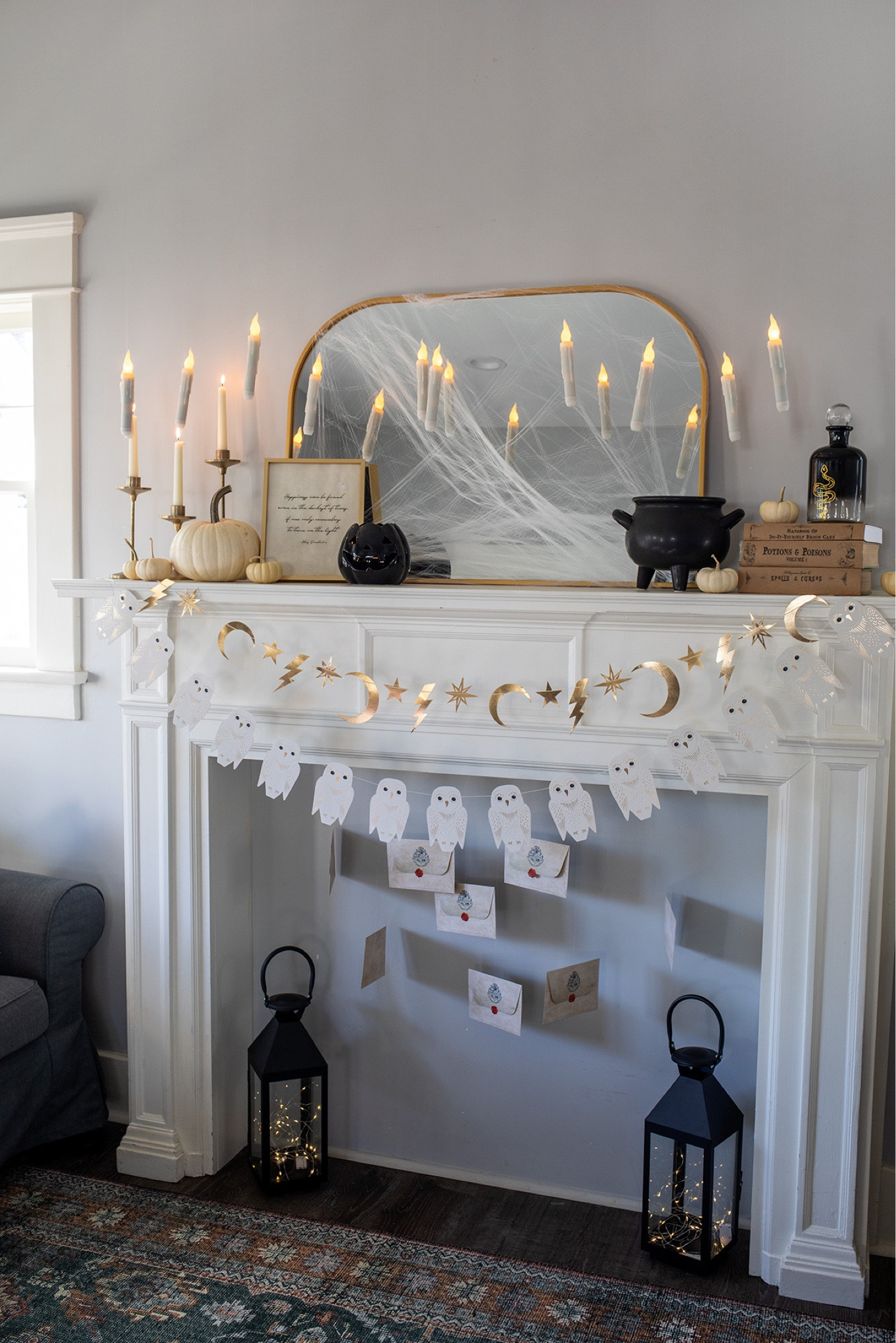 Our Harry Potter Themed Halloween Mantle. 

#LTKhome #LTKfamily #LTKSeasonal