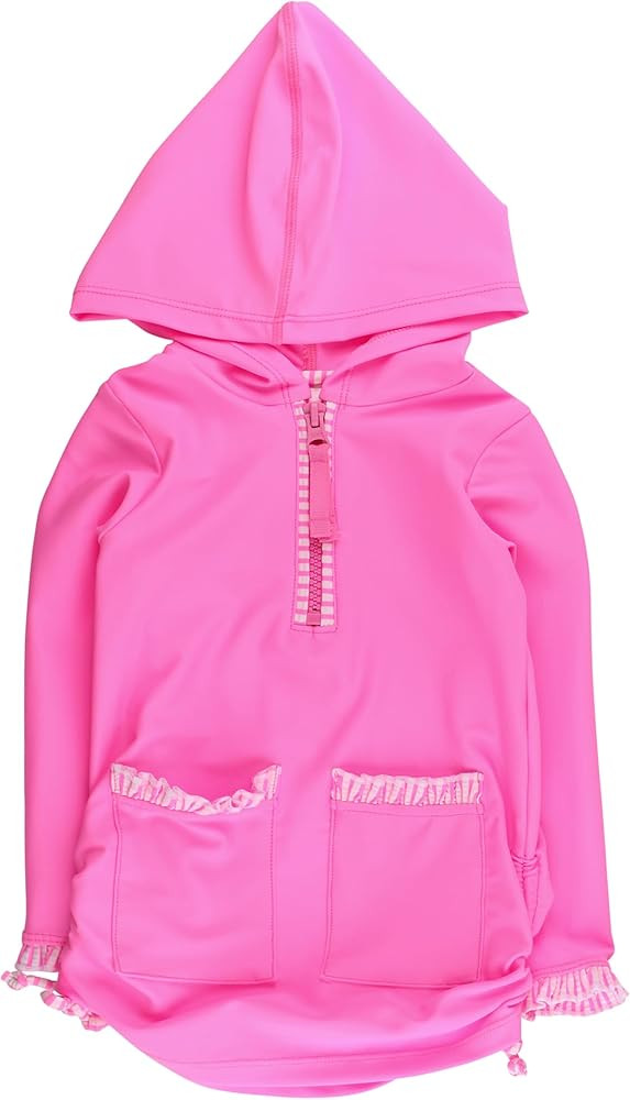RuffleButts Girls UPF50+ Sun Protective Ruched Quarter-Zip Cover-Up | Amazon (US)