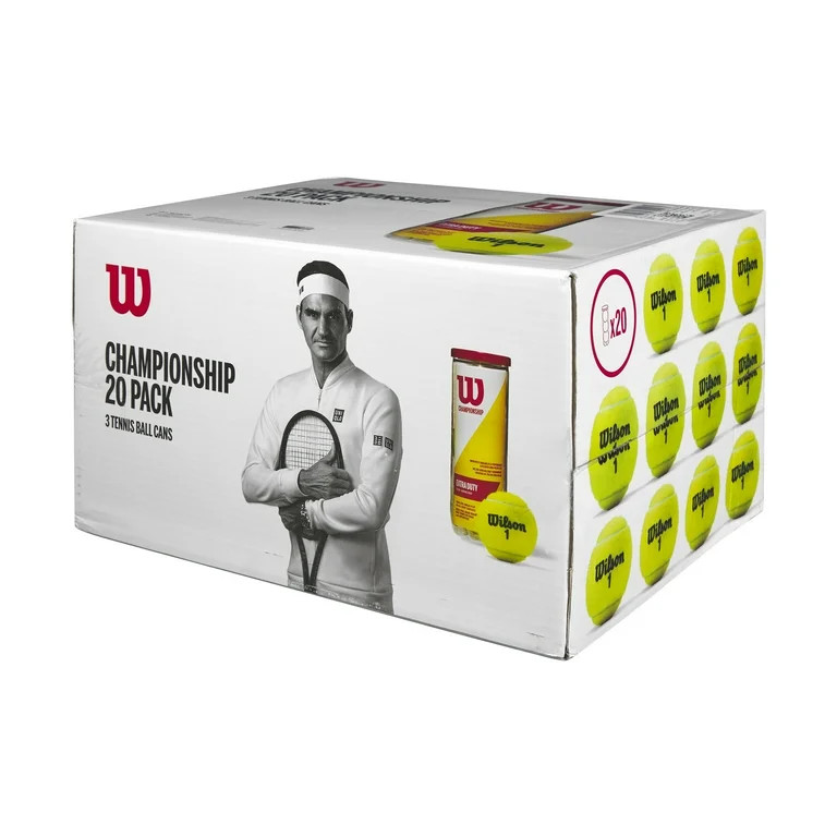 Wilson Championship Xtra Duty Tennis Ball, 20 Pack of 3 Ball Cans | Walmart (US)