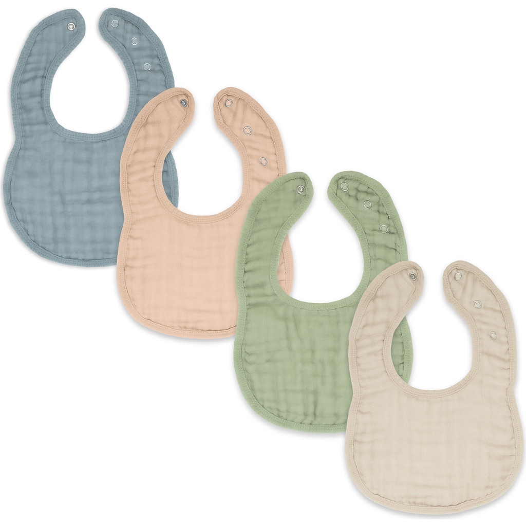 Comfy Cubs Muslin Bibs - Pack of 4 in Multicolor at Nordstrom | Nordstrom