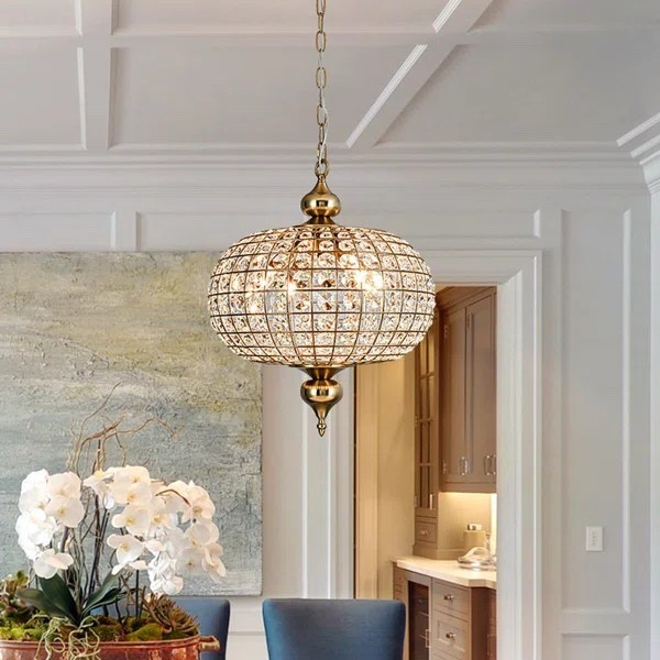 Highlight your home’s dining room with a 4-light Crystal Globe Chandelier. This beautiful chandelier is under $300.

Keywords: Crystal chandelier, dining room

#LTKHome #LTKHoliday #LTKSaleAlert