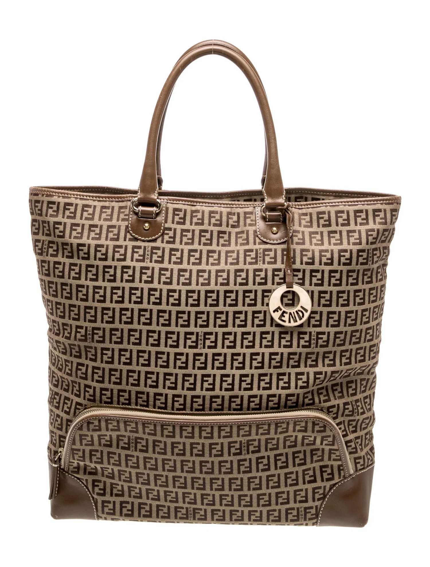 Fendi Zucchino FF Tote Vintage - Brown Totes, Handbags - FEN427653 | The RealReal | The RealReal