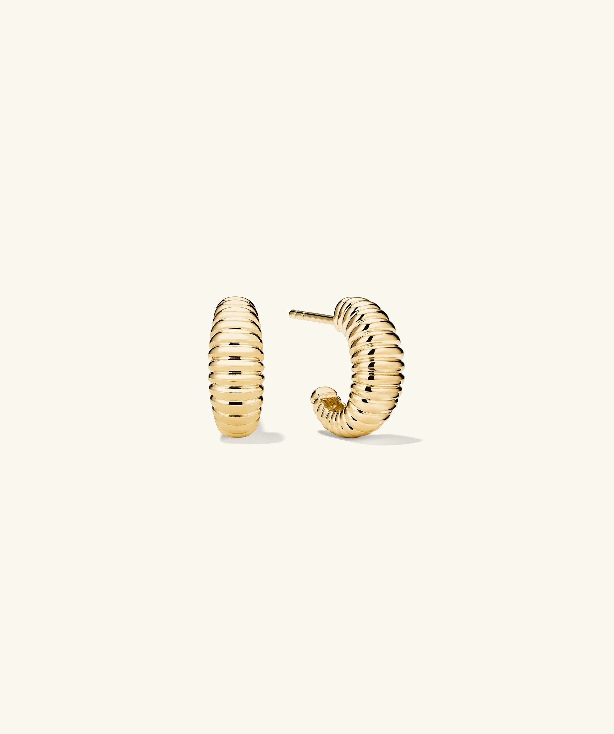 Dôme Texture Small Hoops | Mejuri Fine Crew