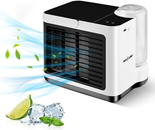 Portable Air Conditioner, NASUM Mini Fan Air Cooler with 3 Wind Speeds, Desktop Evaporative Air H... | Amazon (US)
